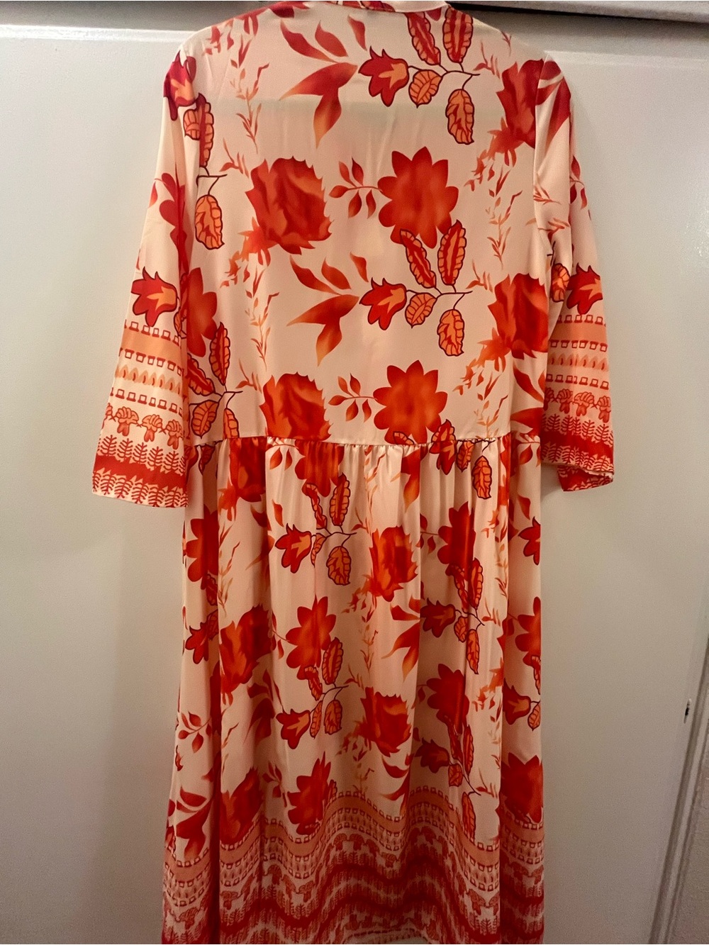 Boho Floral Print Maxi Dress — Size Medium - Picture 4 of 5